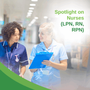 2 female nurses talking